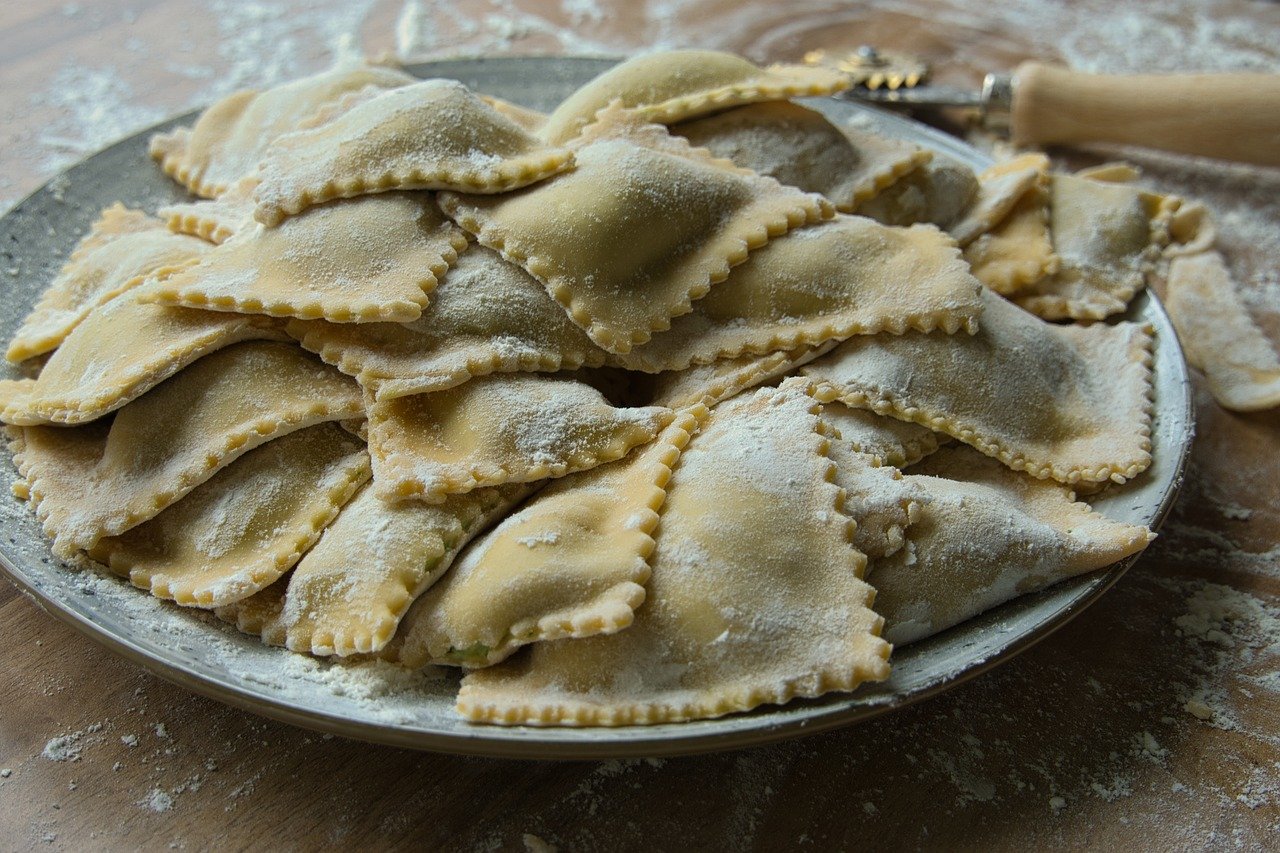 About ravioli, mouth pockets, pasta, noodles